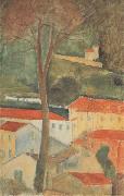 Amedeo Modigliani Paysage a Cag (mk38) oil on canvas